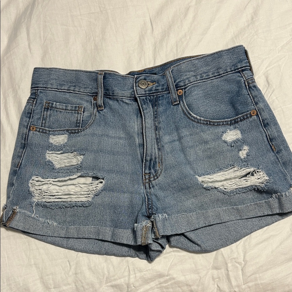 Aeropostale Size 10 Distressed Mom Short Jean Shorts